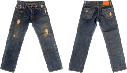  Jeans Front And Back Isolated