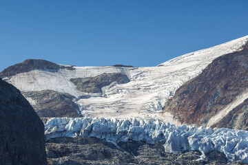 Séracs on the glacier of Steingletscher in the Bernese Alps