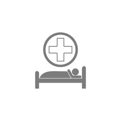 Fototapeta premium Hospital bed icon isolated on white background