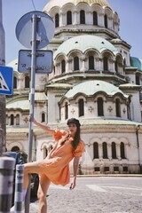 portrait of a woman in sofia bulgaria 