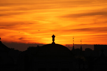 Obraz premium Sunset in Brussels