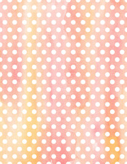 Orange Watercolor Polka Dot Background