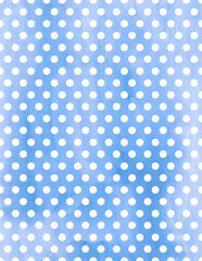 Blue Watercolor Polka Dot Background