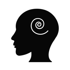 Black solid icon for Psychology