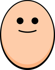 Cute cartoon character eggs chicken png design.