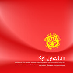 Kyrgyzstan flag background. Blurred pattern in the colors of the kyrgyz flag, business booklet. National banner, poster of kyrgyzstan. State patriotic cover, flyer. Vector, template design
