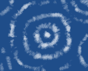 Tie dye cloth texture blue white and indigo abstract background