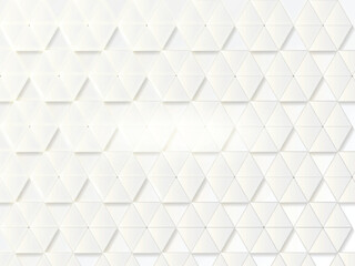 White Paper Cut Geometric Triangle Pattern, Abstract Background.