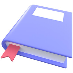 3d book icon with pastel color, for UI, poster, banner, social media post. 3D rendering