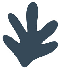 Blue abstract hand drawn shapes