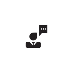 Businessman talking icon