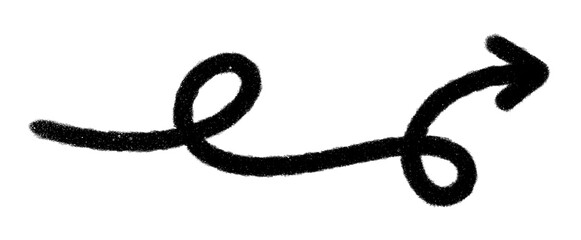 Fototapeta premium Arrow hand drawn icon.