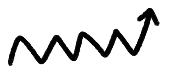 Arrow hand drawn icon.