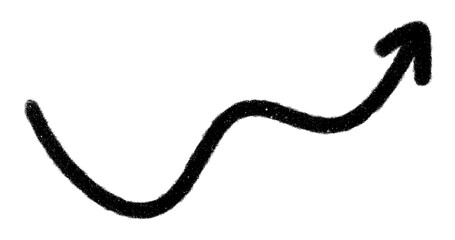 Arrow hand drawn icon.