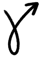 Arrow hand drawn icon.