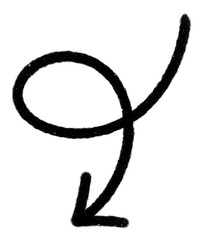 Arrow hand drawn icon.