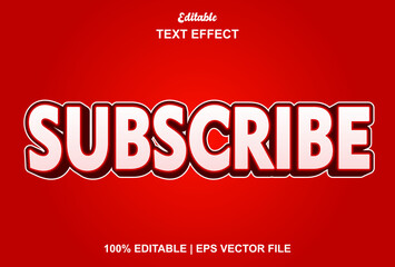 the subscribe text effect with red color is editable.