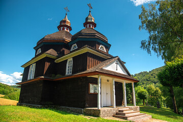 Fototapeta na wymiar Wooden church Nizny Komarnik, Slovakia, UNESCO. 