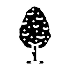 pear tree glyph icon vector. pear tree sign. isolated symbol illustration