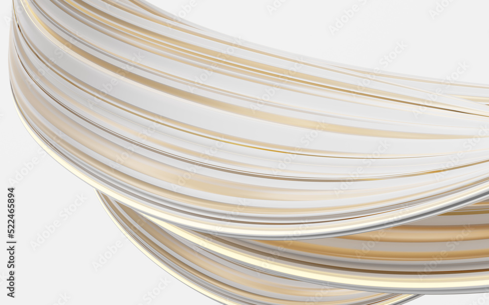 Poster abstract flowing curve lines, 3d rendering.