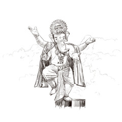 Fototapeta na wymiar Ganesh Chaturthi greetings. illustration design
