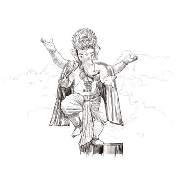 Ganesh Chaturthi greetings. illustration design