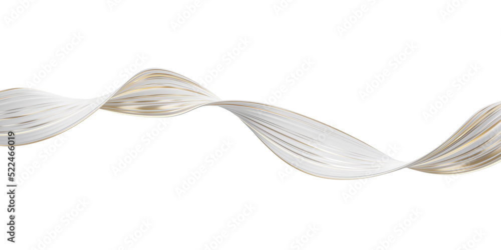Poster abstract flowing curve lines, 3d rendering.