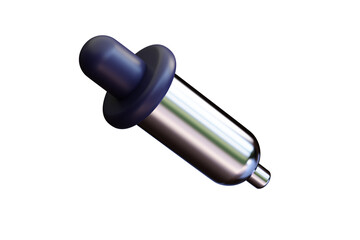 paint bucket, Pipette or eyedropper tool. 3d rendering illustration. 3d icon of color picker tool.