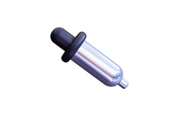 paint bucket, Pipette or eyedropper tool. 3d rendering illustration. 3d icon of color picker tool.