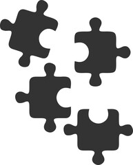 Puzzle icon, gaming icon vector
