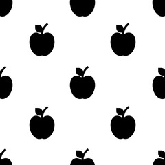 Single Apple pattern. Apple concept. filled trendy Vector seamless Pattern, background, wallpaper