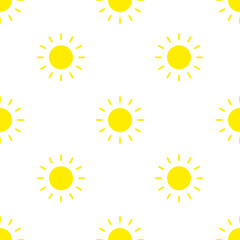 Single sun pattern. sun concept. flat trendy Vector seamless Pattern, background, wallpaper