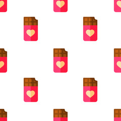 Obraz premium Single chocolate bar pattern. chocolate bar concept. flat trendy Vector seamless Pattern, background, wallpaper
