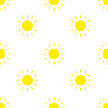 Single sun pattern. sun concept. flat trendy Vector seamless Pattern, background, wallpaper