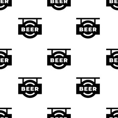 Single Beer pattern. Beer concept. filled trendy Vector seamless Pattern, background, wallpaper