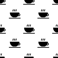 Single Coffee shop pattern. Coffee shop concept. filled trendy Vector seamless Pattern, background, wallpaper