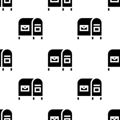 Single Mailbox pattern. Mailbox concept. filled trendy Vector seamless Pattern, background, wallpaper