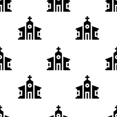 Single Church pattern. Church concept. filled trendy Vector seamless Pattern, background, wallpaper