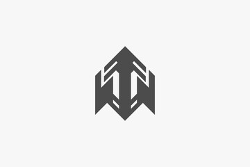 Illustration vector graphic of arrow up and steel mask. Good for logo