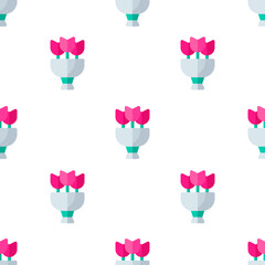 Single bouquet pattern. bouquet concept. flat trendy Vector seamless Pattern, background, wallpaper