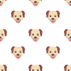 Single dog pattern. dog concept. flat trendy Vector seamless Pattern, background, wallpaper