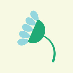 plants vector blue flower isolated