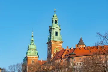 Schilderijen op glas Wawel hill with cathedral and castle in Krakow © k_samurkas