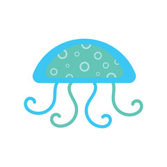 rest vector abstract jellyfish isolated