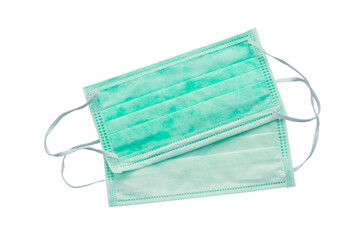 Medical mask isolated on white background Covid 19 protection. With clipping path