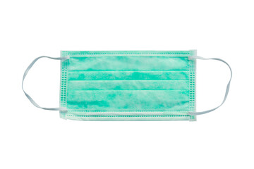 Medical mask isolated on white background Covid 19 protection. With clipping path