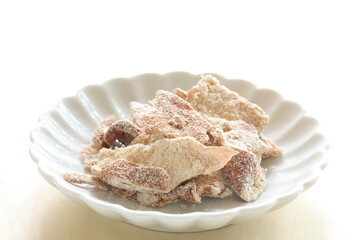 Chinese food, dried mandarin peel for snack food image