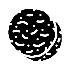 pumpkin cookies glyph icon vector. pumpkin cookies sign. isolated symbol illustration