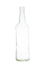 Empty Glass bottle isolated on white with clipping path