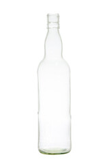 Empty Glass bottle isolated on white with clipping path